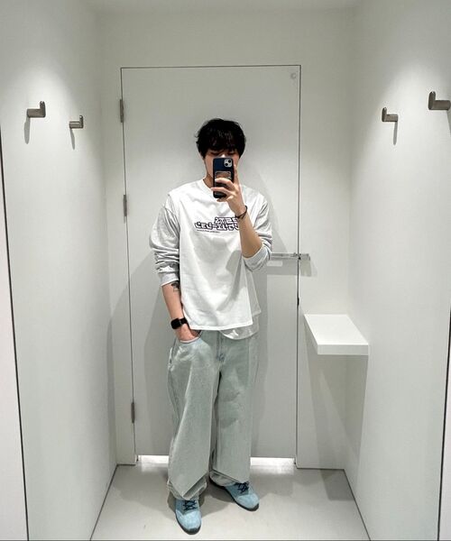 Rest&Recreation(レストアンドレクリエーション)の「ANIME LOGO LONG SLEEVE TOP - LIGHT GREY(Tシャツ/カットソー・レディース・その他・ONE)」の4枚目の写真