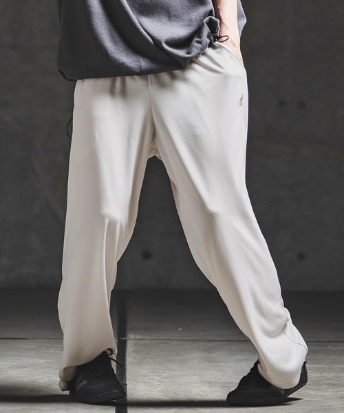 GLIMCLAP(グリムクラップ)の「mp14934- Sheer Waffle Fabric Track Pants トラックパンツ(202-061-gls-cg)(その他パンツ・メンズ・キナリ/パープル/ブラック・S/M/L)」の2枚目の写真