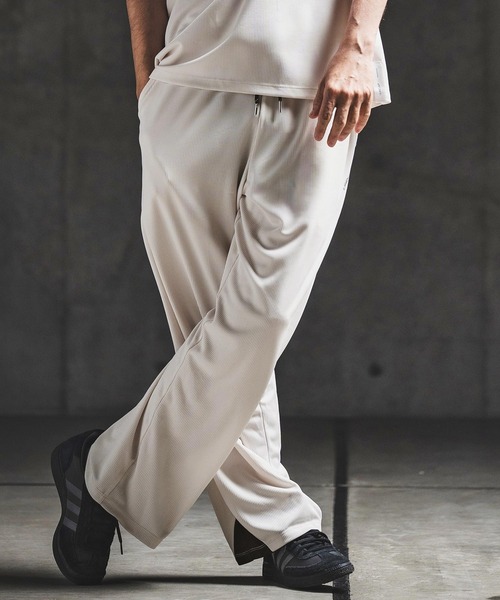 GLIMCLAP(グリムクラップ)の「mp14934- Sheer Waffle Fabric Track Pants トラックパンツ(202-061-gls-cg)(その他パンツ・メンズ・キナリ/パープル/ブラック・S/M/L)」の6枚目の写真
