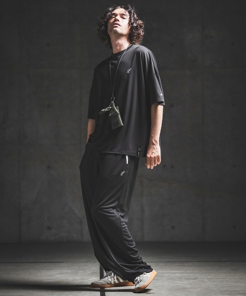 GLIMCLAP(グリムクラップ)の「mp14934- Sheer Waffle Fabric Track Pants トラックパンツ(202-061-gls-cg)(その他パンツ・メンズ・キナリ/パープル/ブラック・S/M/L)」の15枚目の写真