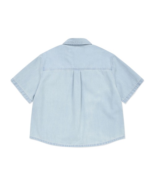 Wacky WiLLy（ワッキーウィリー）の「WOMEN'S LOW ONS DENIM SHORT SLEEVE SHIRT（シャツ/ブラウス・レディース・ライトブルー/ブルー・SMALL/MEDIUM）」の4枚目の写真