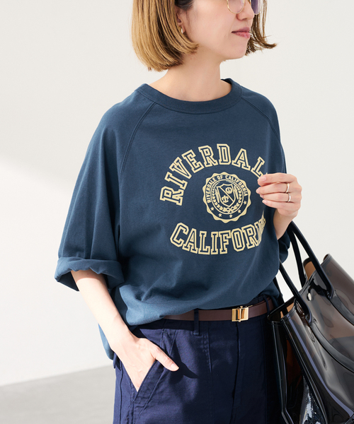 FRAMeWORK（フレームワーク）の「CHAMPION/チャンピオン 別注14s/1 Jesey RAGLAN Tシャツ（Tシャツ/カットソー・レディース・ネイビー/スミクロ/グリーン/キャメル・FREE）」の3枚目の写真