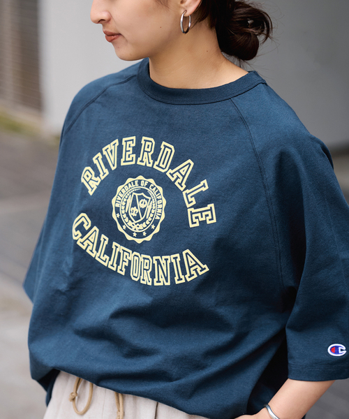 FRAMeWORK（フレームワーク）の「CHAMPION/チャンピオン 別注14s/1 Jesey RAGLAN Tシャツ（Tシャツ/カットソー・レディース・ネイビー/スミクロ/グリーン/キャメル・FREE）」の16枚目の写真