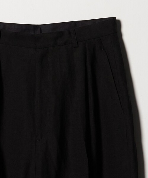 6(ロク)の「<6(ROKU)>麻ブレンド タックパンツ(その他パンツ・レディース・ブラック・36/34/38)」の8枚目の写真