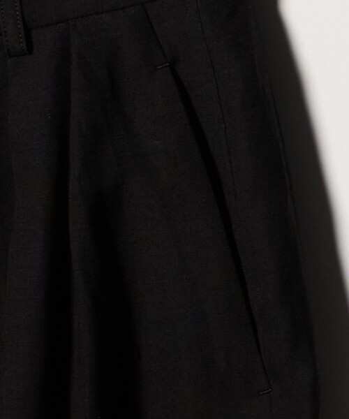 6(ロク)の「<6(ROKU)>麻ブレンド タックパンツ(その他パンツ・レディース・ブラック・36/34/38)」の9枚目の写真