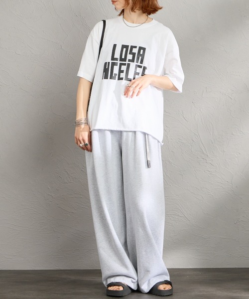 FUNG（ファング）の「[FUNG/ファング] L.A FRONT カットオフ プリントTシャツ（Tシャツ/カットソー・レディース・ブラック/ホワイト・M）」の7枚目の写真
