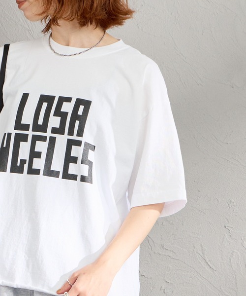 FUNG（ファング）の「[FUNG/ファング] L.A FRONT カットオフ プリントTシャツ（Tシャツ/カットソー・レディース・ブラック/ホワイト・M）」の10枚目の写真