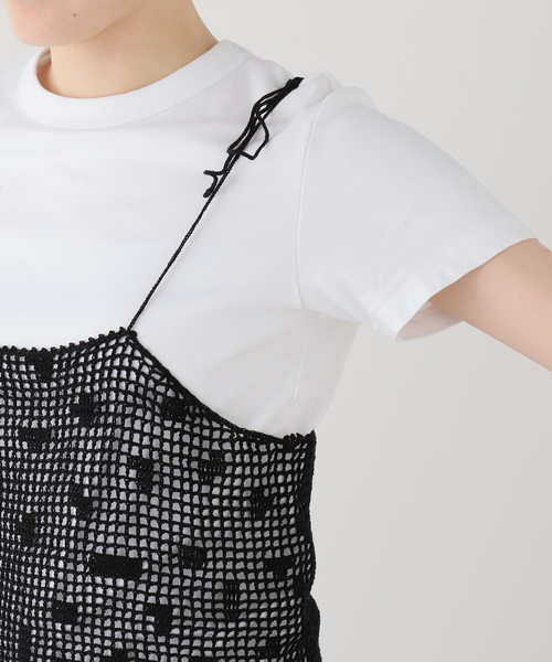 SAYAKADAVIS(サヤカディヴィス)の「SAYAKA DAVIS CROCHET CAMISOLE WKT130-PC:キャミブラウス(シャツ/ブラウス・レディース・ブラック・X-SMALL)」の10枚目の写真