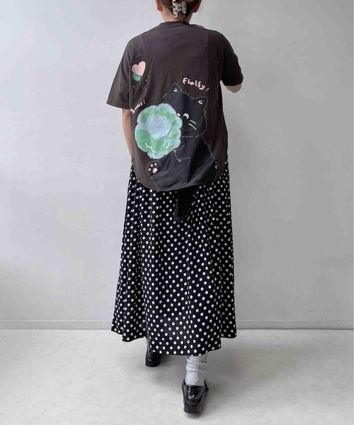 AS KNOW AS plus(アズノゥアズプラス)の「◯しっぽ取り外し可能 アニマル半袖Tシャツ(Tシャツ/カットソー・レディース・オフホワイト/オートミール/スミクロ/アイボリー系/ブラック系/ネイビー系・FREE)」の10枚目の写真
