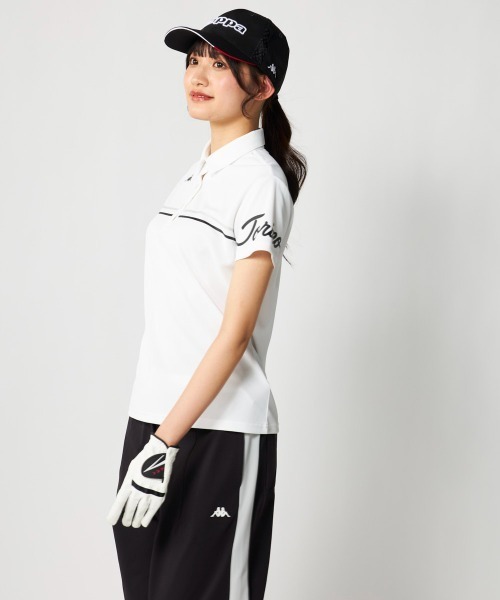 Kappa(カッパ)の「切り替え半袖ポロシャツ (吸汗速乾・UV)(シャツ/ブラウス・レディース・ホワイト/パープル/ブラック・SMALL/MEDIUM/X-LARGE/LARGE)」の7枚目の写真