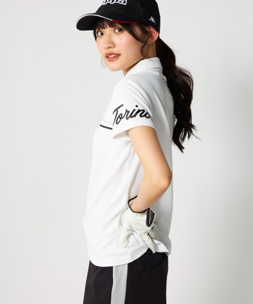 Kappa(カッパ)の「切り替え半袖ポロシャツ (吸汗速乾・UV)(シャツ/ブラウス・レディース・ホワイト/パープル/ブラック・SMALL/MEDIUM/X-LARGE/LARGE)」の8枚目の写真