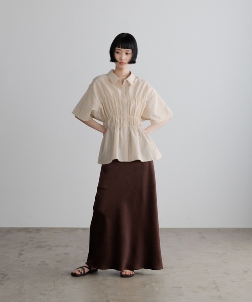 LOWRYS FARM(ローリーズファーム)の「ストライプシャーリングSS 675847(Tシャツ/カットソー・レディース・ブルー/ベージュ/グリーン・FREE)」の4枚目の写真