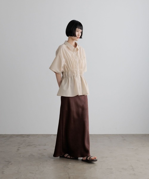 LOWRYS FARM(ローリーズファーム)の「ストライプシャーリングSS 675847(Tシャツ/カットソー・レディース・ブルー/ベージュ/グリーン・FREE)」の5枚目の写真