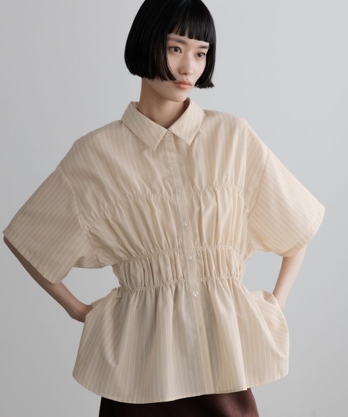 LOWRYS FARM(ローリーズファーム)の「ストライプシャーリングSS 675847(Tシャツ/カットソー・レディース・ブルー/ベージュ/グリーン・FREE)」の6枚目の写真
