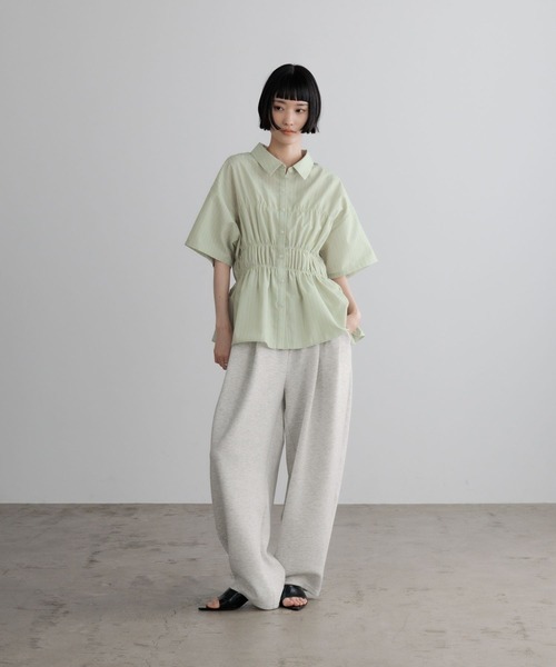 LOWRYS FARM(ローリーズファーム)の「ストライプシャーリングSS 675847(Tシャツ/カットソー・レディース・ブルー/ベージュ/グリーン・FREE)」の7枚目の写真