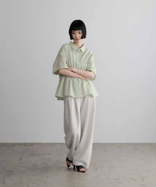 LOWRYS FARM(ローリーズファーム)の「ストライプシャーリングSS 675847(Tシャツ/カットソー・レディース・ブルー/ベージュ/グリーン・FREE)」の8枚目の写真