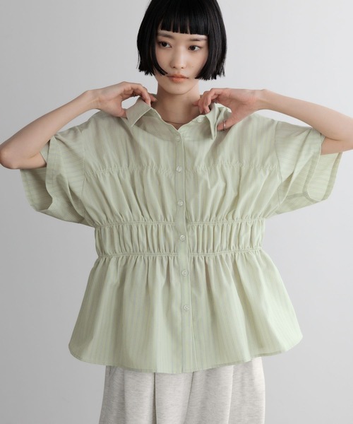 LOWRYS FARM(ローリーズファーム)の「ストライプシャーリングSS 675847(Tシャツ/カットソー・レディース・ブルー/ベージュ/グリーン・FREE)」の11枚目の写真