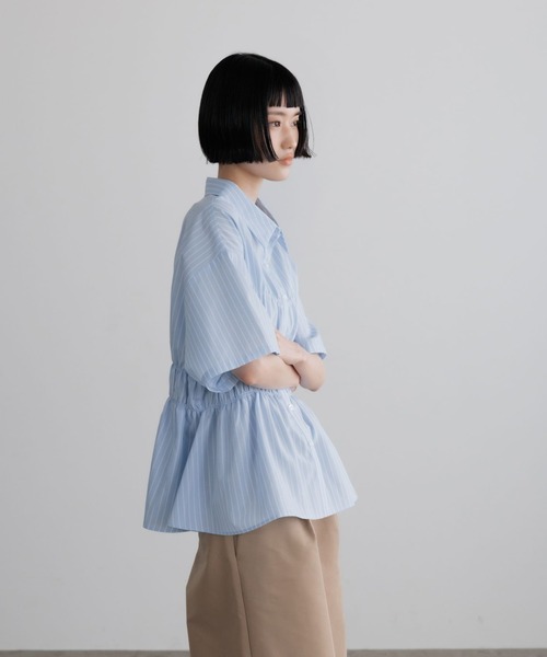 LOWRYS FARM(ローリーズファーム)の「ストライプシャーリングSS 675847(Tシャツ/カットソー・レディース・ブルー/ベージュ/グリーン・FREE)」の15枚目の写真