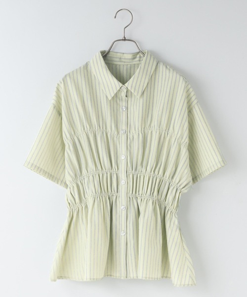 LOWRYS FARM(ローリーズファーム)の「ストライプシャーリングSS 675847(Tシャツ/カットソー・レディース・ブルー/ベージュ/グリーン・FREE)」の17枚目の写真