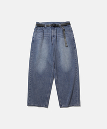 MOIF（モイフ）の「[SS26] WIDE 6P BELTED DENIM PANTS / WASHED INDIGO（デニムパンツ）」