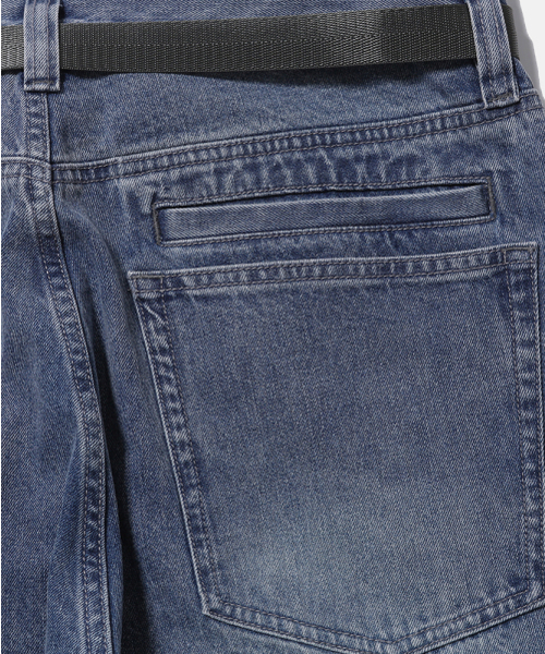 MOIF（モイフ）の「[SS26] WIDE 6P BELTED DENIM PANTS / WASHED INDIGO（デニムパンツ・メンズ・その他・1(S)/2(M)/3(L)）」の8枚目の写真