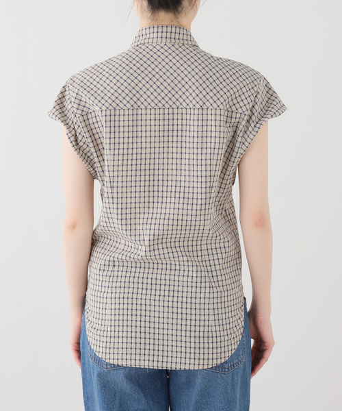 OPEN Yy(オープンワイワイ)の「【Geek Office / ギークオフィス】OPEN YY / Woven COLOR BLOCK WIRE SHIRT(シャツ/ブラウス・レディース・ベージュ・SMALL)」の9枚目の写真