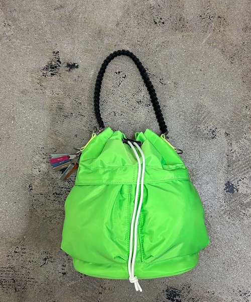 BACKYARD FAMILY(バックヤードファミリー)の「cheek チーク kinchaku code 2WAY tote(トートバッグ・レディース・カーキ/ブラック/グレー/パープル/イエロー/オレンジ/ベージュ/グリーン/ピンク/ホワイト・FREE)」の11枚目の写真