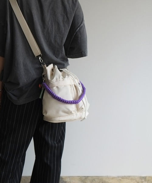 BACKYARD FAMILY(バックヤードファミリー)の「cheek チーク kinchaku code 2WAY tote(トートバッグ・レディース・カーキ/ブラック/グレー/パープル/イエロー/オレンジ/ベージュ/グリーン/ピンク/ホワイト・FREE)」の16枚目の写真