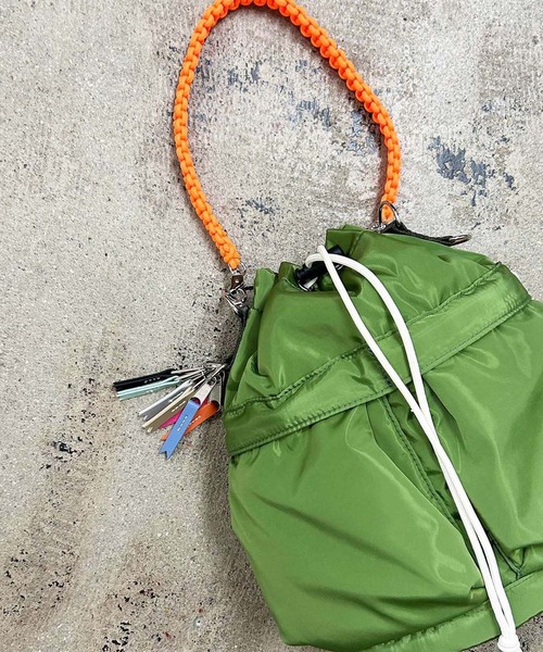 BACKYARD FAMILY(バックヤードファミリー)の「cheek チーク kinchaku code 2WAY tote(トートバッグ・レディース・カーキ/ブラック/グレー/パープル/イエロー/オレンジ/ベージュ/グリーン/ピンク/ホワイト・FREE)」の17枚目の写真