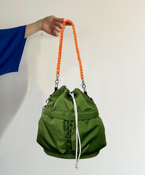 BACKYARD FAMILY(バックヤードファミリー)の「cheek チーク kinchaku code 2WAY tote(トートバッグ・レディース・カーキ/ブラック/グレー/パープル/イエロー/オレンジ/ベージュ/グリーン/ピンク/ホワイト・FREE)」の18枚目の写真