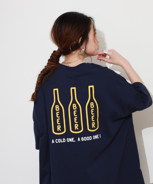 FUNALIVE(ファンアライブ)の「オリオンビール切替プルオーバー 半袖(Tシャツ/カットソー・レディース・レッド/グリーン/ネイビー・M~L)」の3枚目の写真