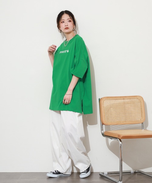FUNALIVE(ファンアライブ)の「オリオンビール切替プルオーバー 半袖(Tシャツ/カットソー・レディース・レッド/グリーン/ネイビー・M~L)」の9枚目の写真