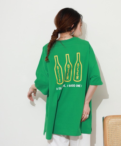 FUNALIVE(ファンアライブ)の「オリオンビール切替プルオーバー 半袖(Tシャツ/カットソー・レディース・レッド/グリーン/ネイビー・M~L)」の6枚目の写真