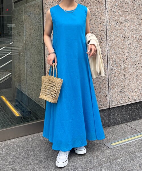 Jena espace merveilleux(ジェナ エスパスメルヴェイユ)の「コットンボイルノースリワンピース(ワンピース・レディース・アイボリー/ブラック・FREE)」の14枚目の写真