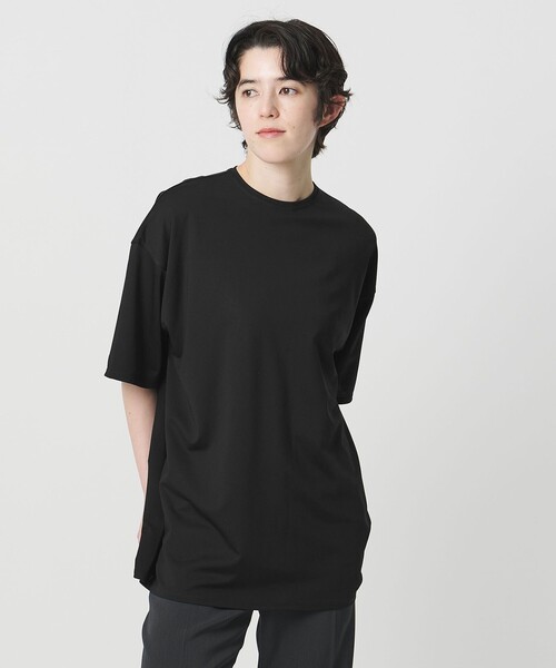 MARW UNITED ARROWS(マルゥ ユナイテッドアローズ)の「<MARW UNITED ARROWS>ポンチ オーバー Tシャツ 接触冷感(Tシャツ/カットソー・レディース・ホワイト/ブラック・FREE)」の3枚目の写真