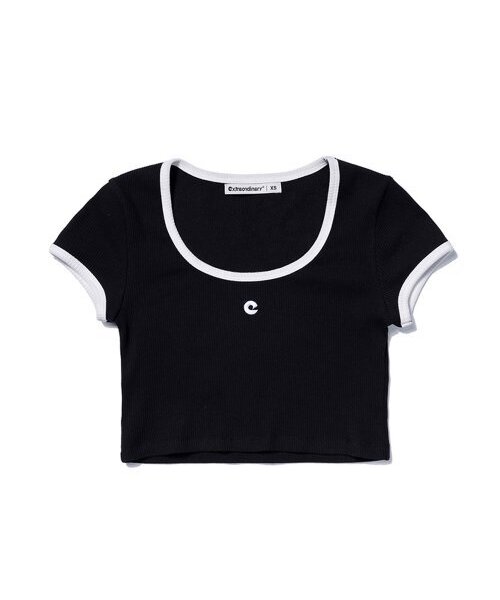 EXTRAORDINARY(エクストラオーディナリー)の「W SYMBOL TEE BLACK(Tシャツ/カットソー・レディース・その他・SMALL/X-SMALL)」の1枚目の写真