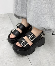 WEGO | WEGO/【26春夏新作】厚底ハトメベルトスポサン(サンダル)