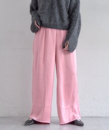【3サイズ展開】【ウォッシャブル】サテンワイドパンツ
