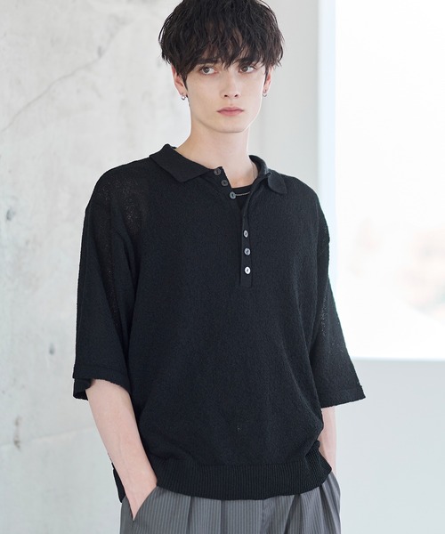 AZE H/S KNIT HENLEY（ニット/セーター）｜WYM LIDNM（ウィム バイ