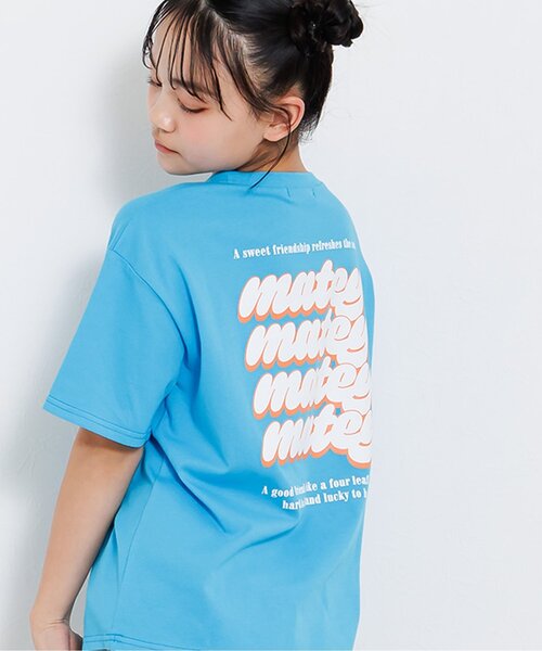 algy(アルジー)の「バックプリントカラフルロゴ半袖Tシャツ(Tシャツ/カットソー・キッズ・ピンク/ブラック/サックスブルー・130/140/150/160)」の1枚目の写真