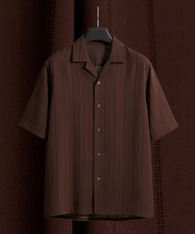 UNITED TOKYO | 【真夏対策】カラミレース オープンカラーシャツ |通気性/肌離れ/軽量/夏服/柄シャツ(シャツ/ブラウス)