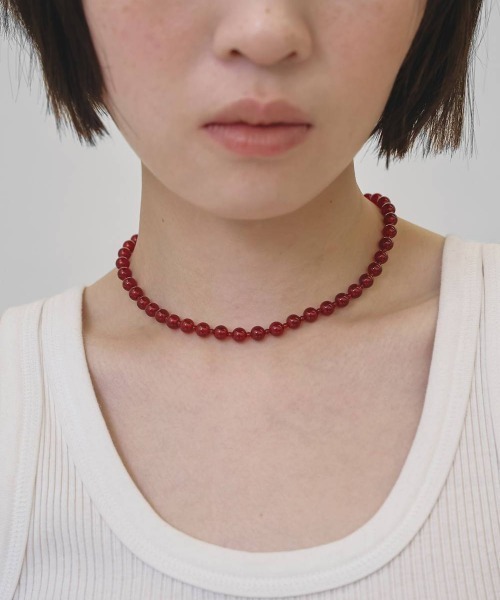 TODAYFUL(トゥデイフル)の「TODAYFUL Orb Stone Choker(ネックレス・レディース・ローズ/ブラック・FREE)」の3枚目の写真