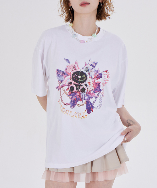 DYSFUNCT(ディスファンクト)の「UNWANTED RABBITS T-SHIRT(WHITE)(Tシャツ/カットソー・レディース・その他・SMALL/MEDIUM/LARGE)」の3枚目の写真