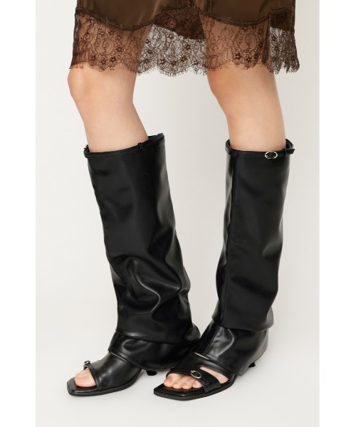 【A.P.C】アーペーセー レザーロングブーツカバー レッグウォーマー 本革 F/LEATHER LEG COVER フェイクレザーレッグカバー 夏服（レッグ