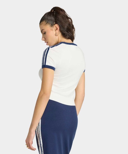 adidas(アディダス)の「ニット Tシャツ / アディダスオリジナルス adidas Originals(Tシャツ/カットソー・レディース・ブラック/ブルー・MEDIUM/LARGE/XX-LARGE/X-SMALL/SMALL/X-LARGE)」の11枚目の写真