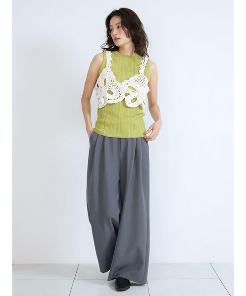 FIKA.（フィーカ）の「Flower crochet knit Bustier（その他トップス・レディース・オフホワイト/ブラック・MEDIUM）」の16枚目の写真