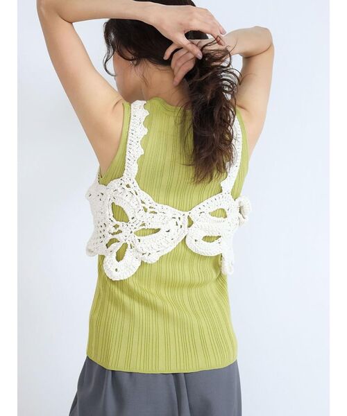 FIKA.（フィーカ）の「Flower crochet knit Bustier（その他トップス・レディース・オフホワイト/ブラック・MEDIUM）」の20枚目の写真
