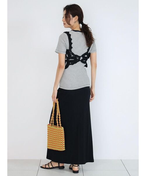 FIKA.（フィーカ）の「Flower crochet knit Bustier（その他トップス・レディース・オフホワイト/ブラック・MEDIUM）」の7枚目の写真
