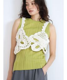 Flower crochet knit Bustier