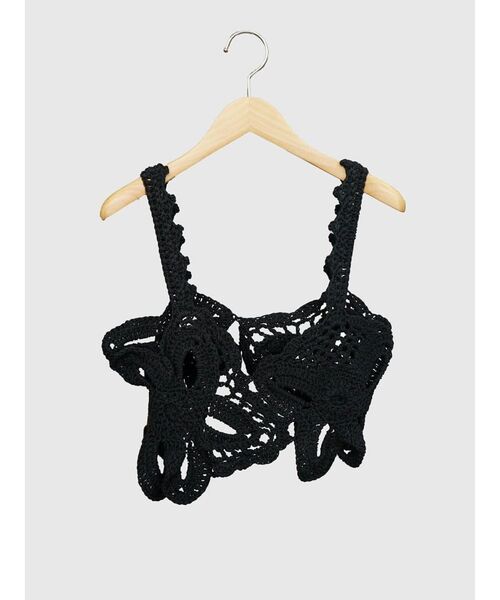 FIKA.（フィーカ）の「Flower crochet knit Bustier（その他トップス・レディース・オフホワイト/ブラック・MEDIUM）」の9枚目の写真